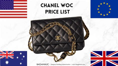 chanel woc price 2023 euro|Chanel WOC Global Price List & Compa.